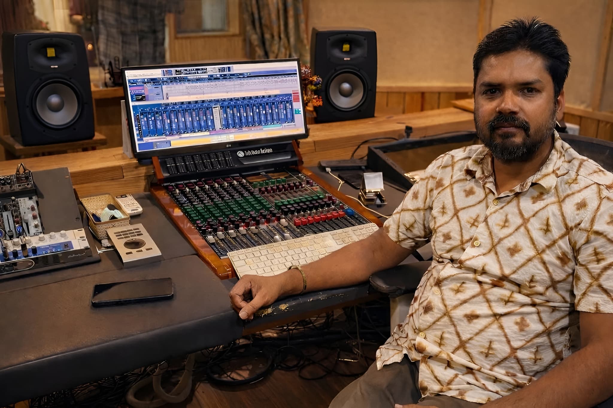 R.R Dash, founder of Milan Studios film mixing and song recording studio in Cuttack Odisha