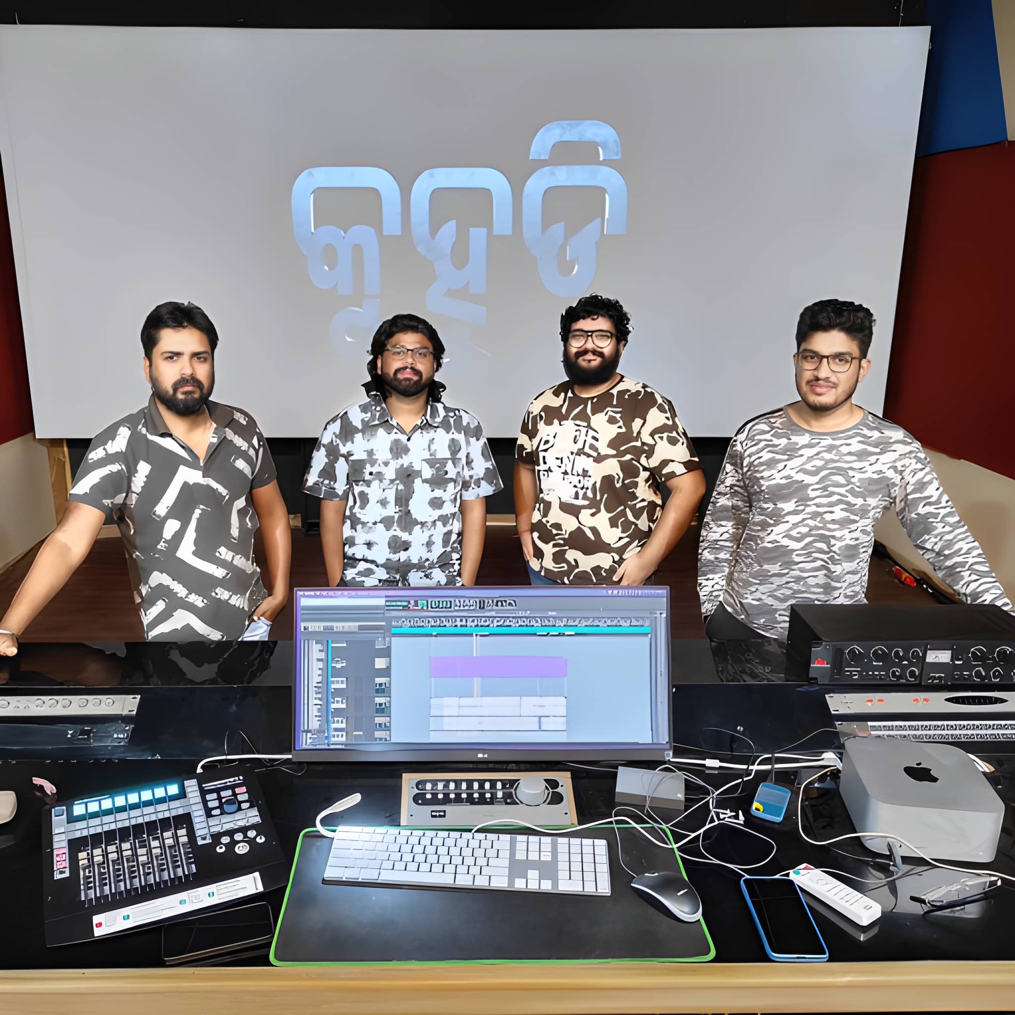 Music production session at Milan Studios Cuttack
